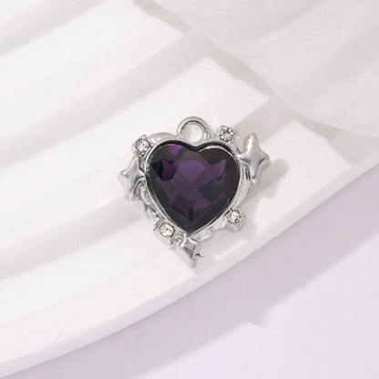 5 PCS/Package 1.5*1.2cm Alloy Heart Shape Pendant