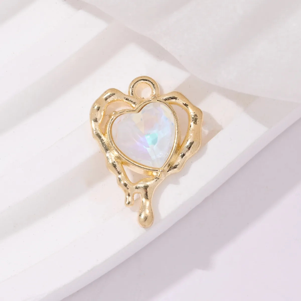 5 PCS/Package 1.5*1.2cm Alloy Heart Shape Pendant