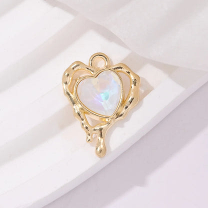 5 PCS/Package 1.5*1.2cm Alloy Heart Shape Pendant