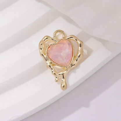 5 PCS/Package 1.5*1.2cm Alloy Heart Shape Pendant