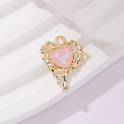 5 PCS/Package 1.5*1.2cm Alloy Heart Shape Pendant