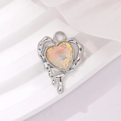 5 PCS/Package 1.5*1.2cm Alloy Heart Shape Pendant