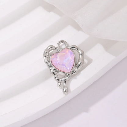 5 PCS/Package 1.5*1.2cm Alloy Heart Shape Pendant