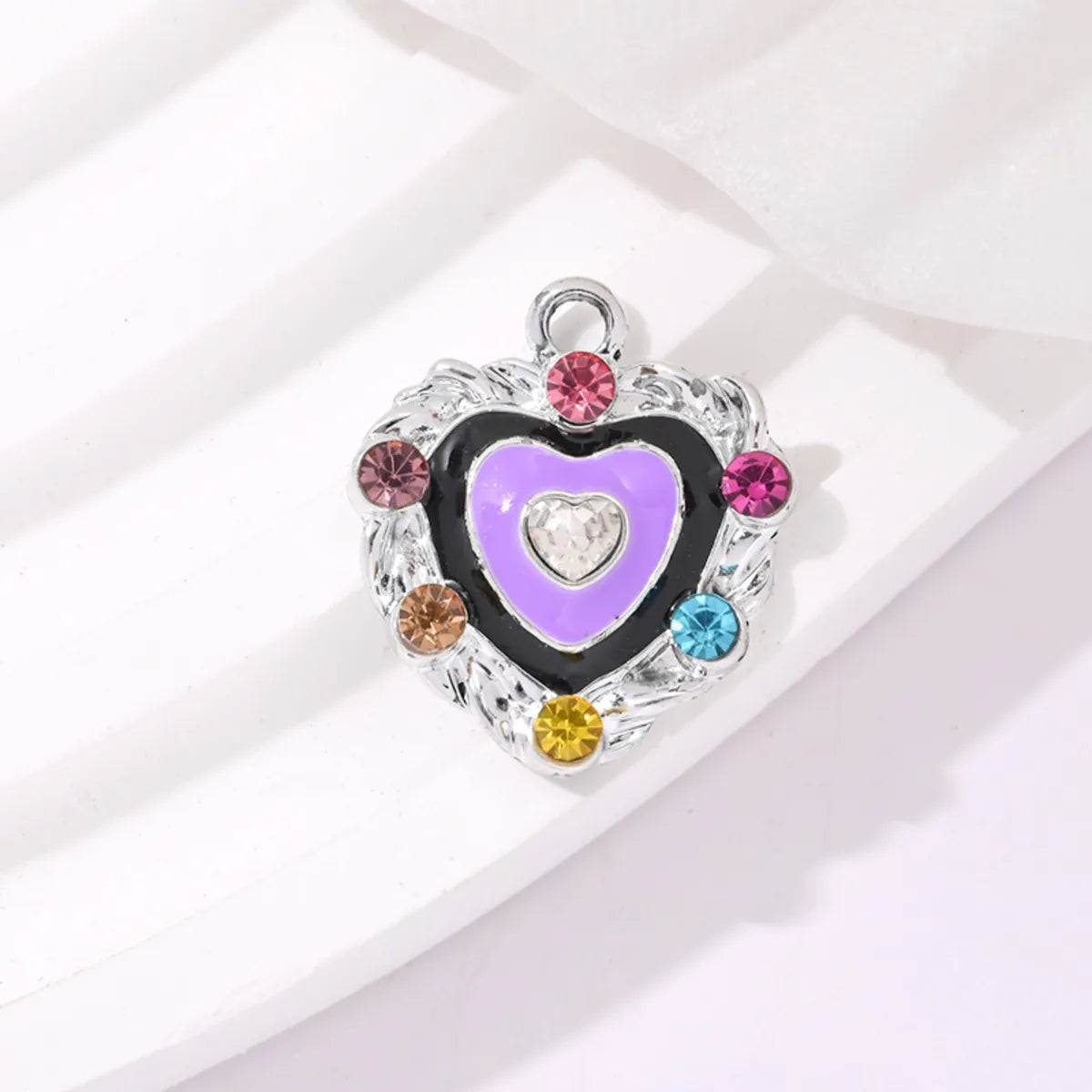 5 PCS/Package 1.5*1.2cm Alloy Heart Shape Pendant