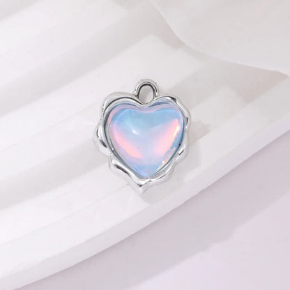 5 PCS/Package 1.5*1.2cm Alloy Heart Shape Pendant