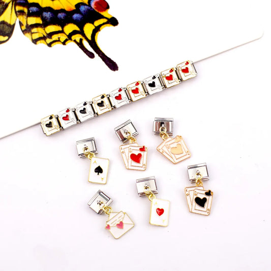 5 PCS/Package 304 Stainless Steel Heart Shape Beads