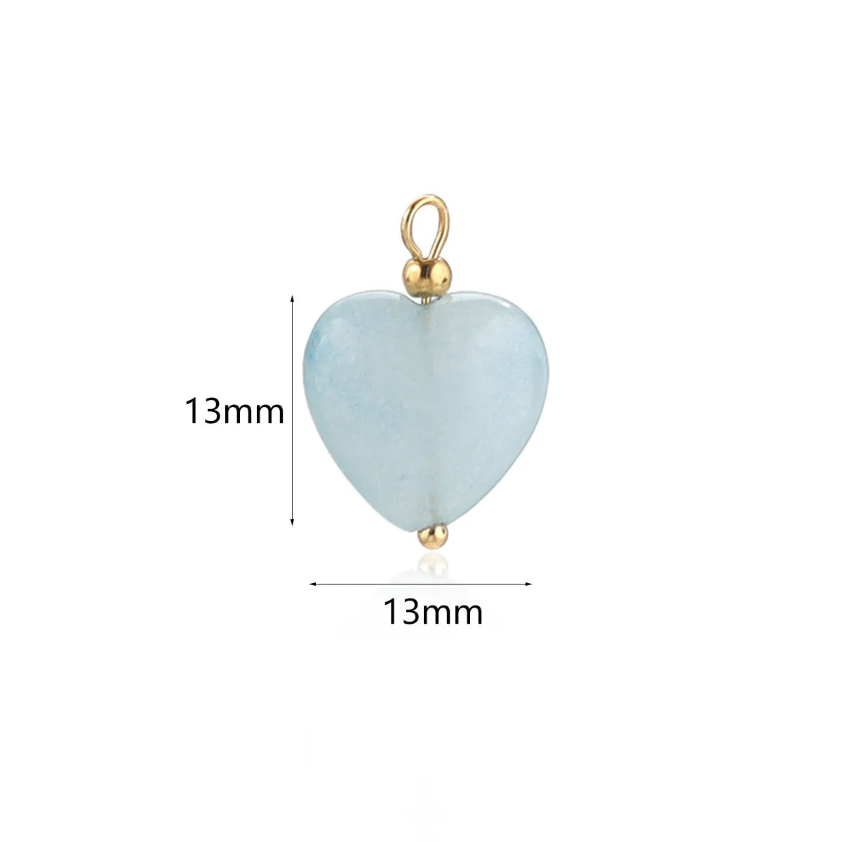 5 PCS/Package Diameter 13mm Stainless Steel Heart Shape Pendant