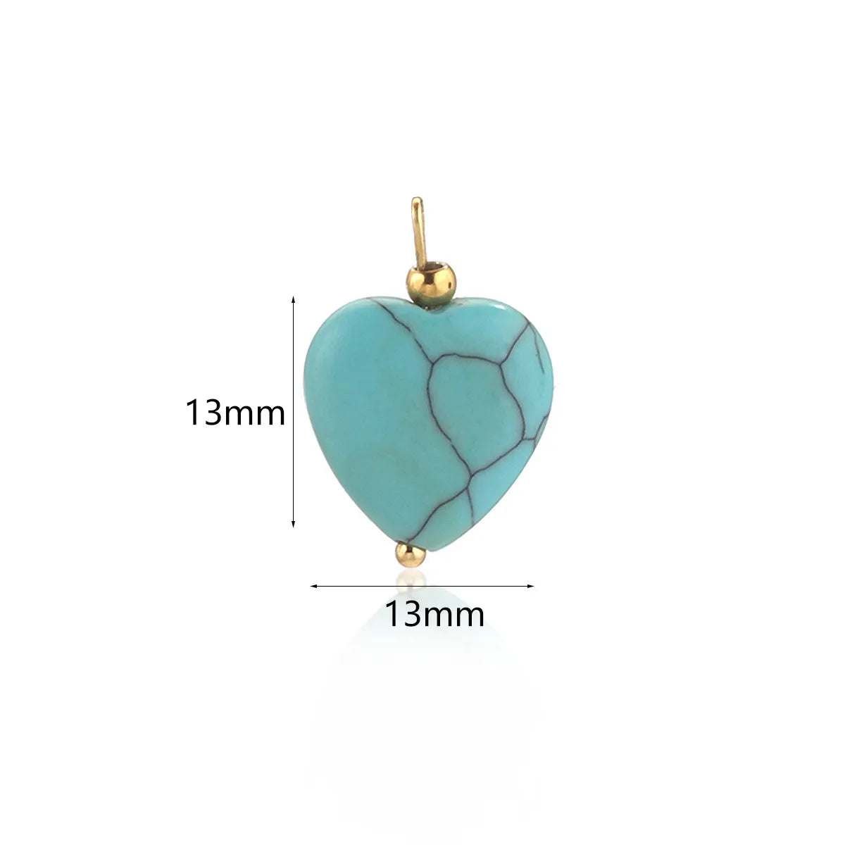 5 PCS/Package Diameter 13mm Stainless Steel Heart Shape Pendant