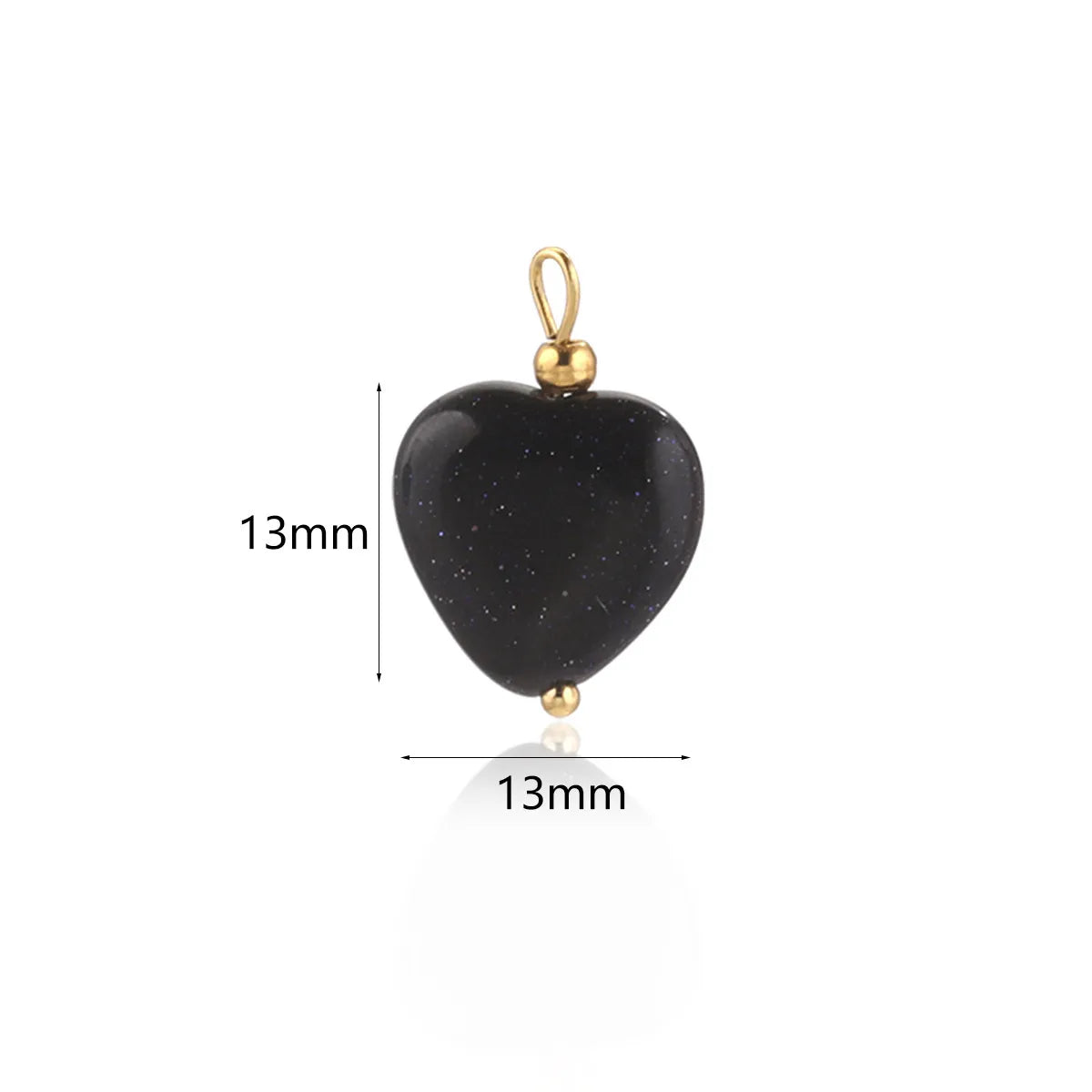 5 PCS/Package Diameter 13mm Stainless Steel Heart Shape Pendant