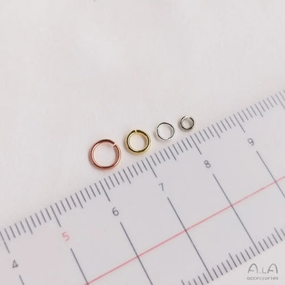 50 Pieces Diameter 3mm Diameter 4mm Diameter 5mm Copper 18K Gold Plated Circle Polished Broken Ring