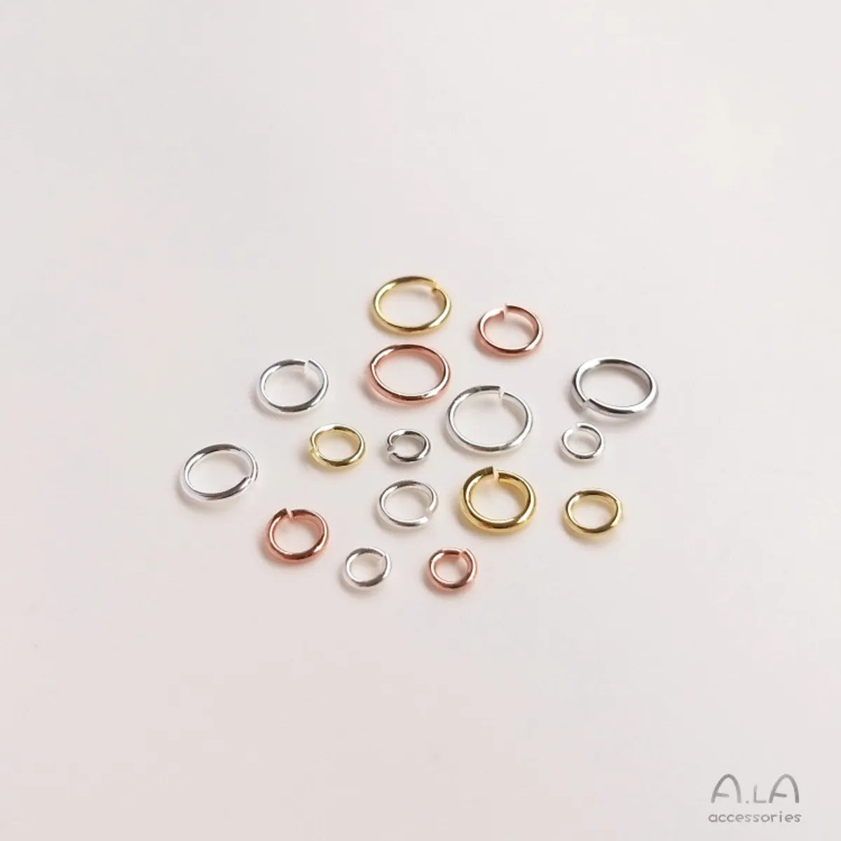 50 Pieces Diameter 3mm Diameter 4mm Diameter 5mm Copper 18K Gold Plated Circle Polished Broken Ring