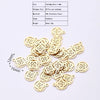 50 PCS/Package 12 * 15mm Hole 1~1.9mm 304 Stainless Steel Gold Plated Geometric Circle Flower Polished Pendant