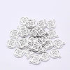 50 PCS/Package 12 * 15mm Hole 1~1.9mm 304 Stainless Steel Gold Plated Geometric Circle Flower Polished Pendant