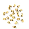 50 PCS/Package 5*4.5mm Hole 2~2.9mm Copper 14K Gold Plated Solid Color Beads