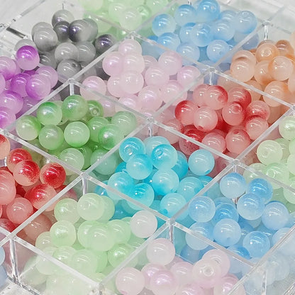 50 PCS/Package Glass Round Beads