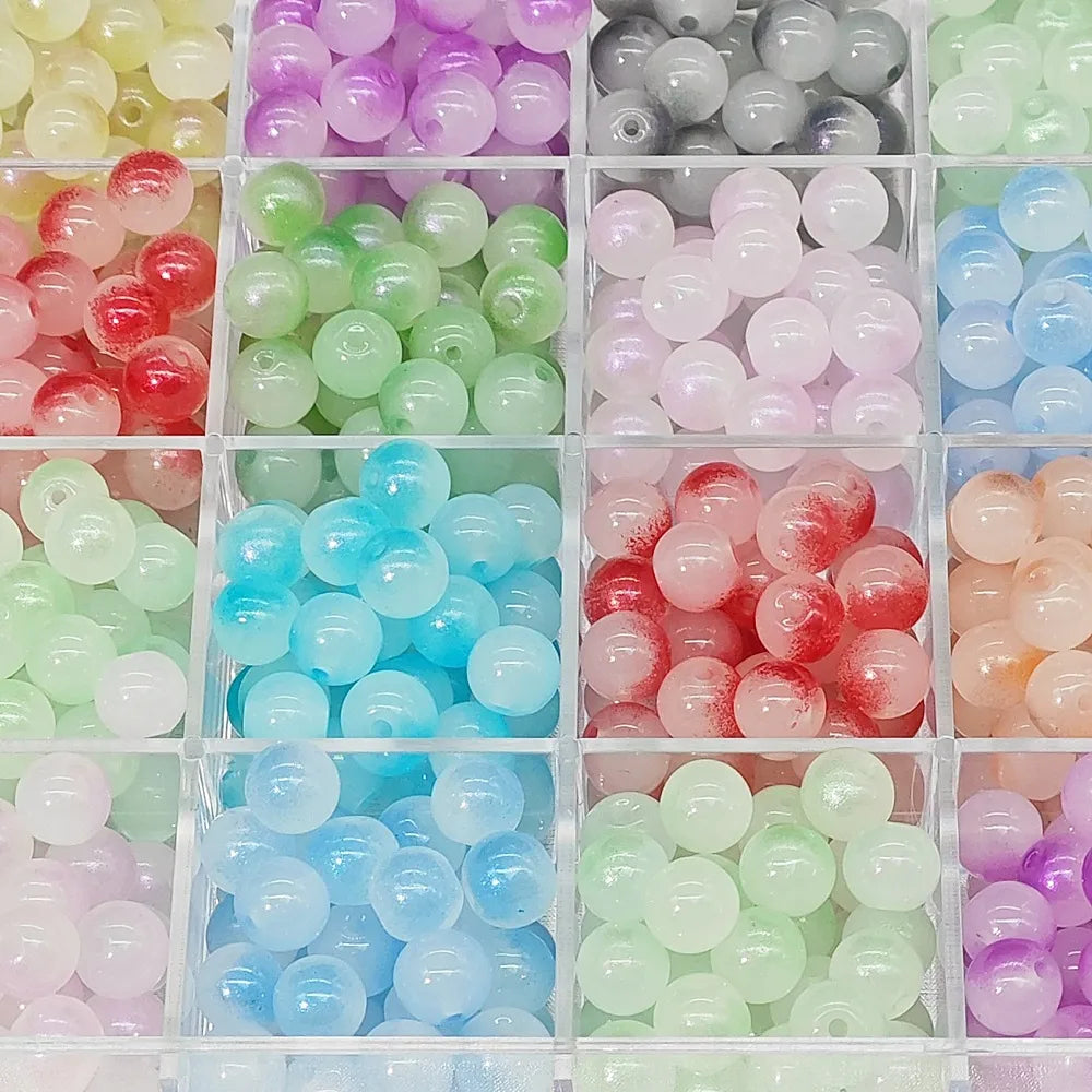 50 PCS/Package Glass Round Beads