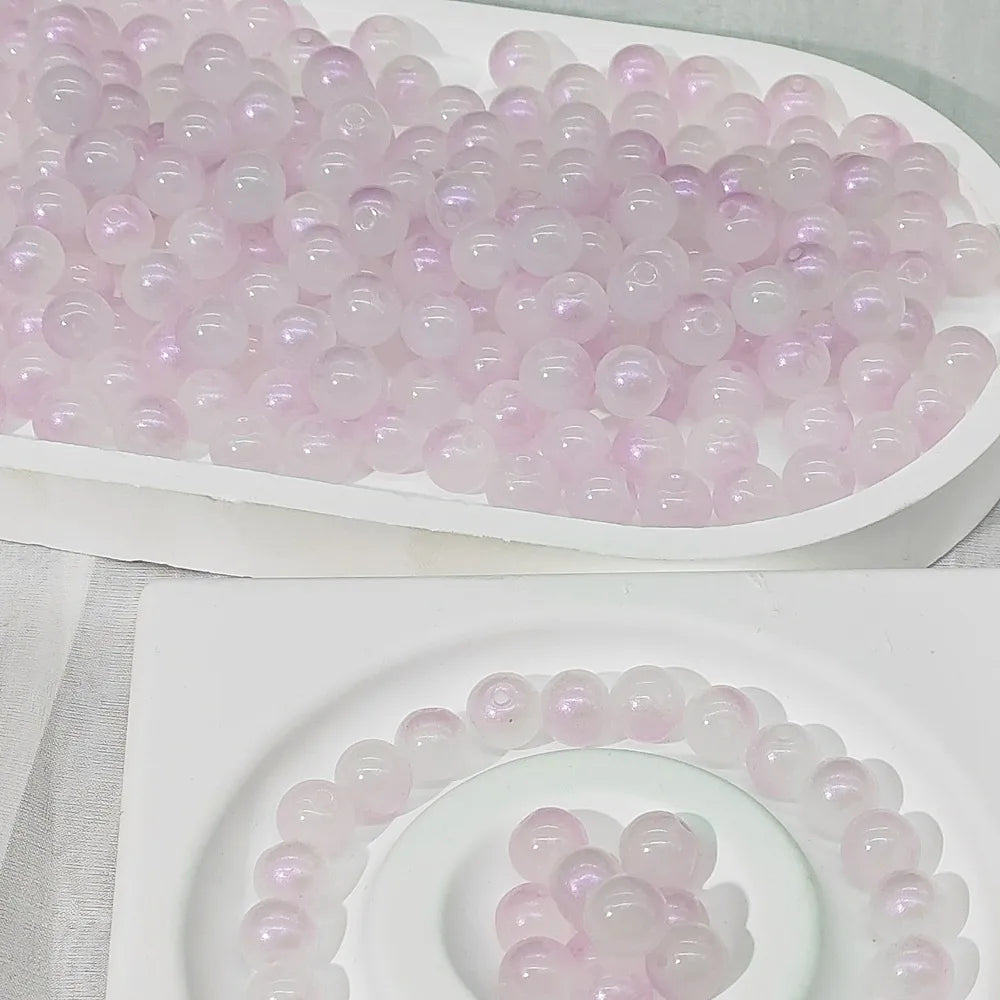 50 PCS/Package Glass Round Beads