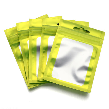 50 PCS/Package Plastic Simple Style Holiday Daily Solid Color Jewelry Packaging Bags