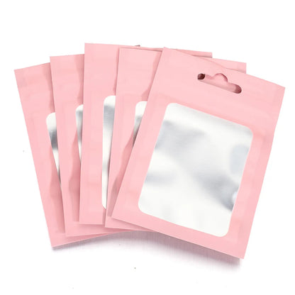 50 PCS/Package Plastic Simple Style Holiday Daily Solid Color Jewelry Packaging Bags