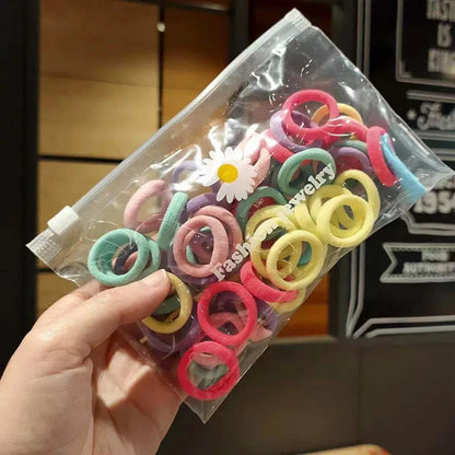 50 Pieces Of Storage Bag Small High Elastic Hair Ring