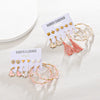6 Pairs Streetwear Round Plating Inlay Alloy Artificial Pearls Hoop Earrings Ear Studs