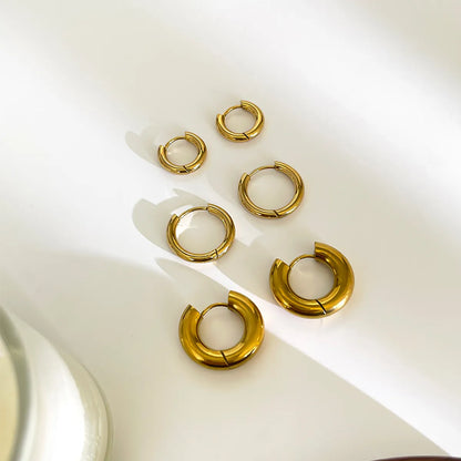 6 Pieces IG Style Simple Style Commute Geometric 316L Stainless Steel  18K Gold Plated Earrings