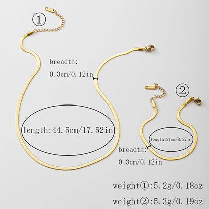 667 Stainless Steel Basic Modern Style Classic Style Plating Solid Color Bracelets Necklace Jewelry Set