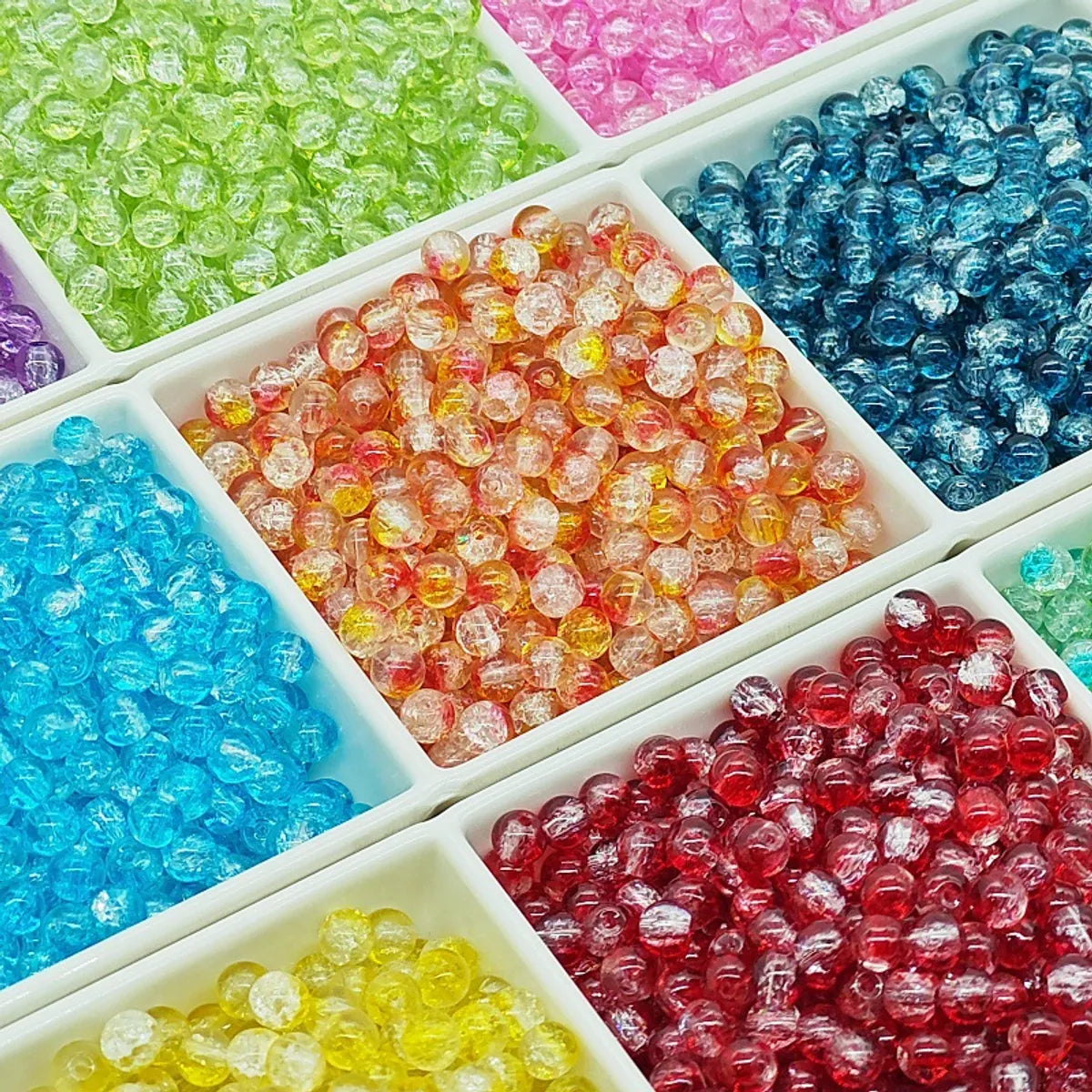 6mm Glass Glass Chipping Beads Crystal Crack Glass Bead Handmade DIY String Beads Materials Bracelet Necklace Scattered Beads