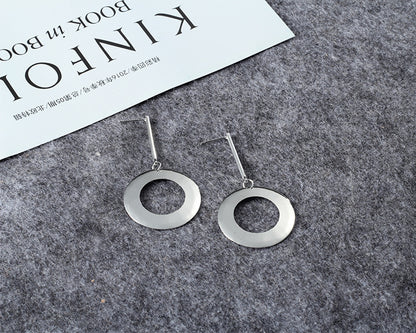 1 Pair Retro C Shape Human Face Geometric Metal Earrings