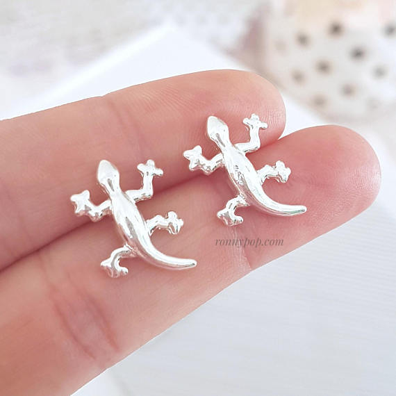 Fashion Insect Gecko Lizard Ear Studs Chameleon Ear Studs Animal Crocodile Ear Studs Dinosaur Ear Studs