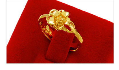 Fashion Flower Brass Plating Open Ring