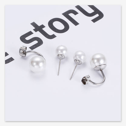 1 Pair Simple Style Geometric Titanium Steel Ear Studs