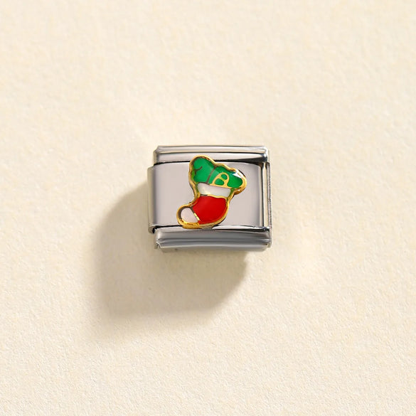 9*10mm 304 Stainless Steel Flower Italian Charms