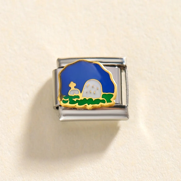 9*10mm 304 Stainless Steel Flower Italian Charms