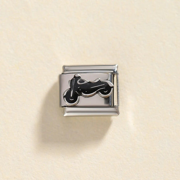 9*10mm 304 Stainless Steel Flower Italian Charms