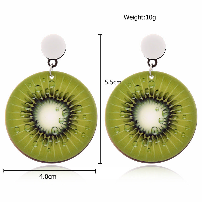 Gooddiy Jewelry Wholesale Simple Fruit Watermelon Strawberry Lemon Cherry Earrings