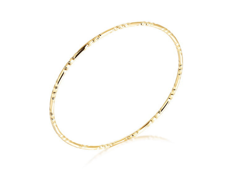 Original Design Solid Color Copper 18k Gold Plated Bangle In Bulk