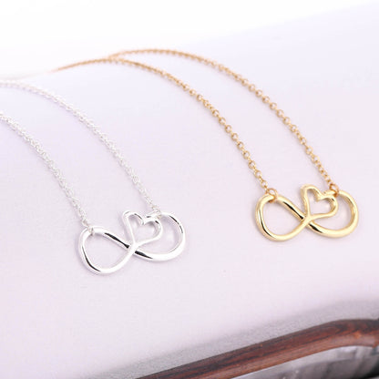 Fashion Infinity Heart Shape Alloy Plating Valentine's Day Women's Necklace