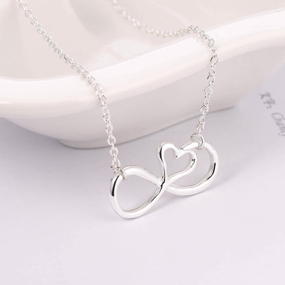 Fashion Infinity Heart Shape Alloy Plating Valentine's Day Women's Necklace