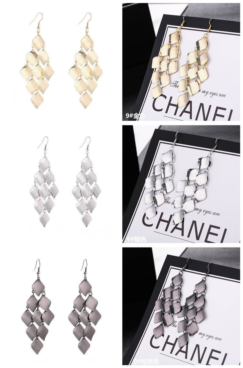 Fashion Leaf Metal Plating Women's Drop Earrings 1 Pair