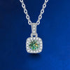 925 Silver Plating Inlay Geometric Moissanite Necklace