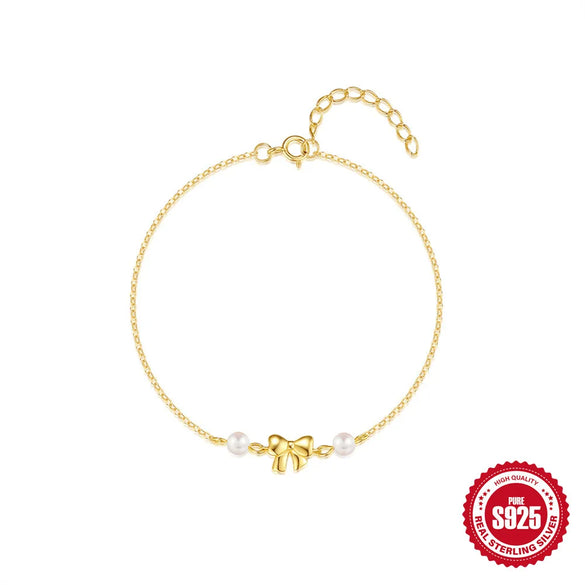925 Sterling Silver Cable Chain Bracelets Simple Style