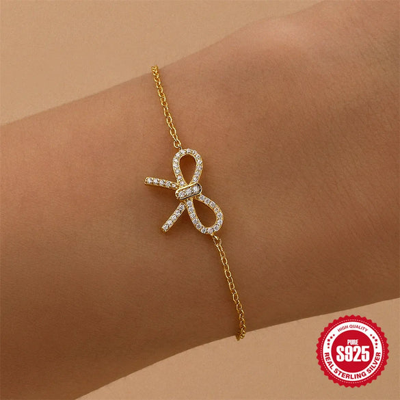 925 Sterling Silver Cable Chain Bracelets Simple Style