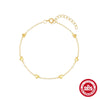 925 Sterling Silver Cable Chain Bracelets Simple Style