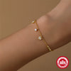 925 Sterling Silver Cable Chain Multi Charms Bracelet Bracelets IG Style Simple Style