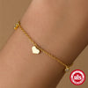 925 Sterling Silver Cable Chain Multi Charms Bracelet Bracelets Simple Style