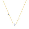 925 Sterling Silver Opal Zircon Cable Chain Plating Geometric Necklace