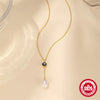 925 Sterling Silver Plastic Beads Zircon Cable Chain Plating Inlay Geometric Pendant Necklace