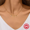 925 Sterling Silver Turquoise Zircon Cable Chain Plating Geometric Heart Shape Bow Knot Pendant Necklace