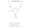 925 Sterling Silver Zircon Cable Chain Plating Heart Shape Multi Charms Necklace